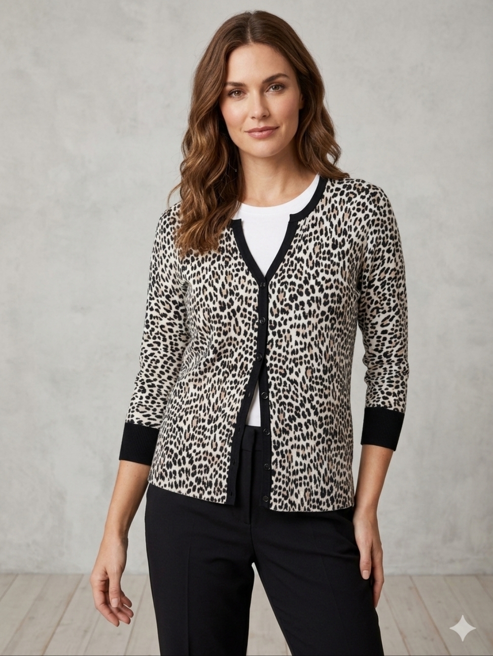 WHBM, Leopard Cardigan, Small, PTP 18